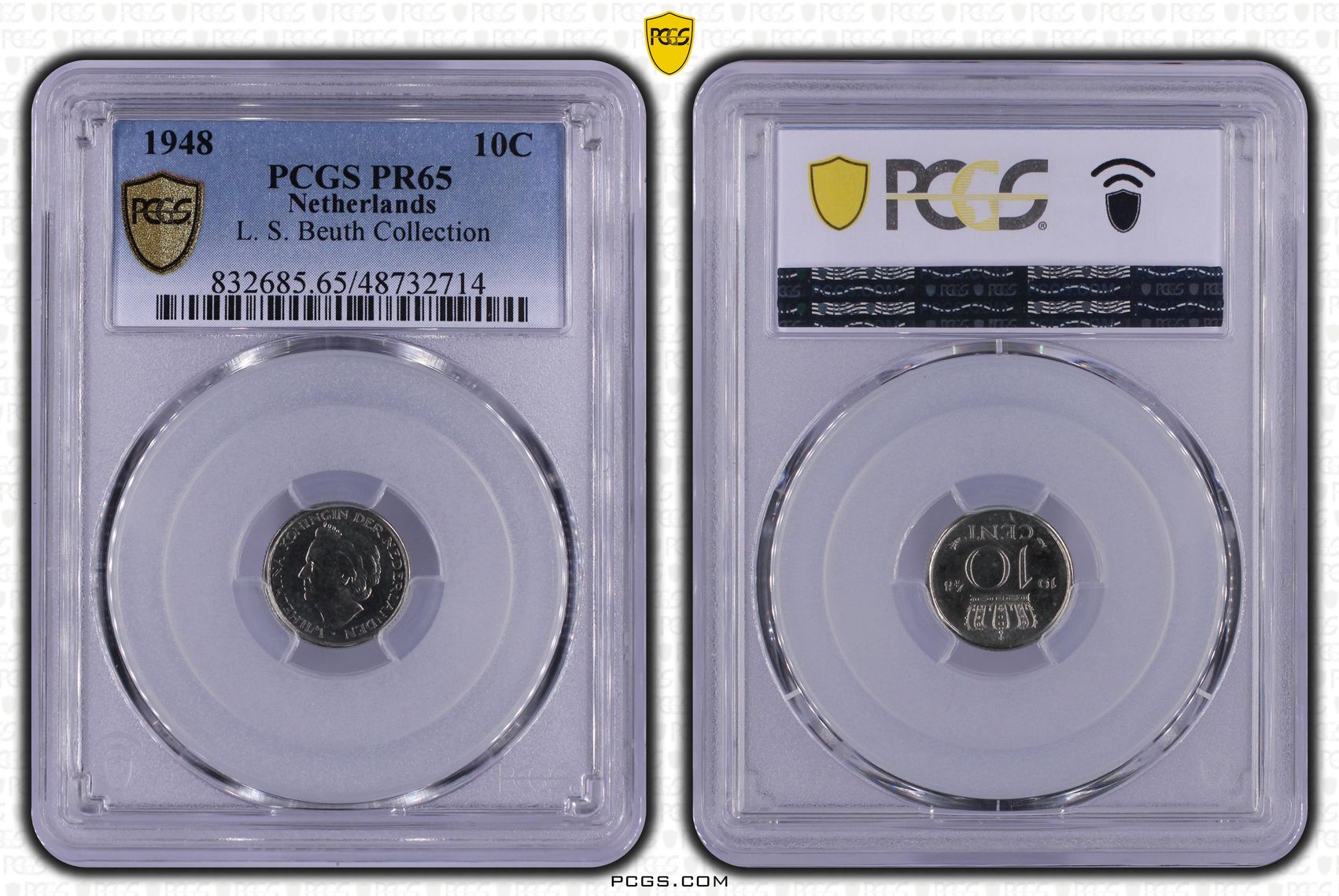 10 cent 1948 Proof PR65 PCGS slab 10 cent 1948 Proof PR65 PCGS