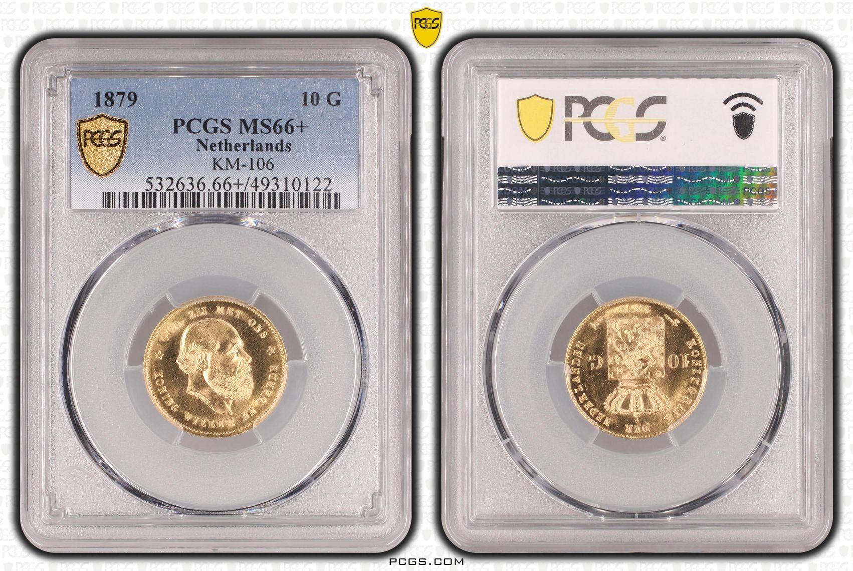 10 gulden 1879 MS66+ PCGS 10 gulden 1879 MS66+ PCGS
