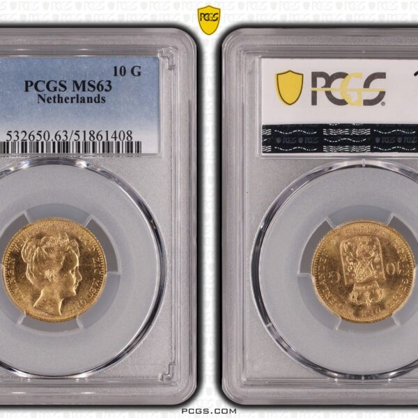 10 gulden 1898 MS63 m.p.