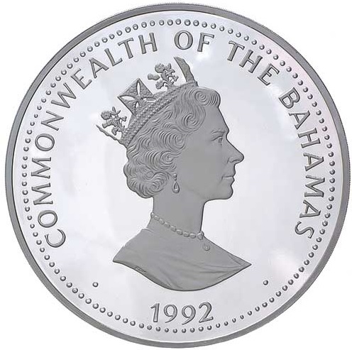 100 Dollar 1992 1 kg Discovery of the New World.1 100 Dollar 1992 1 kg Discovery of the New World