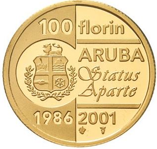 100 Florin 2001 15 jaar status Aparte