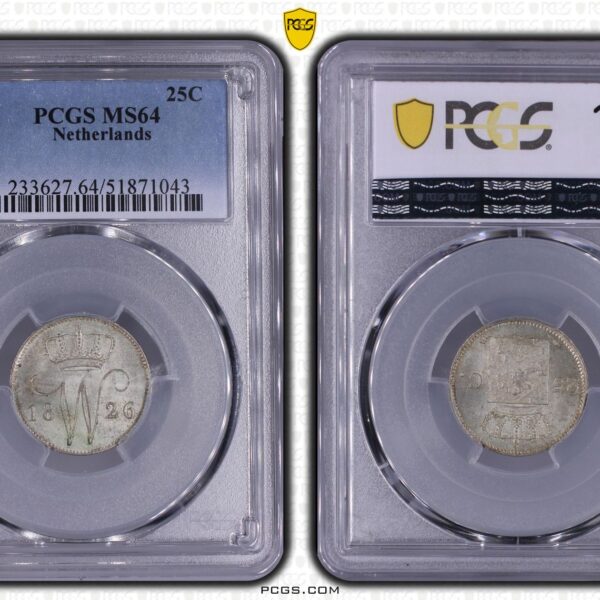 25 cent 1826 Utrecht MS64 PCGS