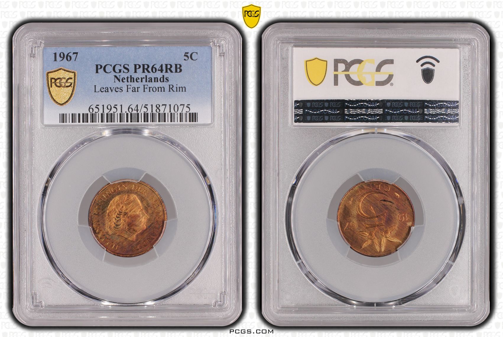 5 cent 1967 Proof PR64 RB PCGS 5 cent 1967 Proof PR64 RB PCGS