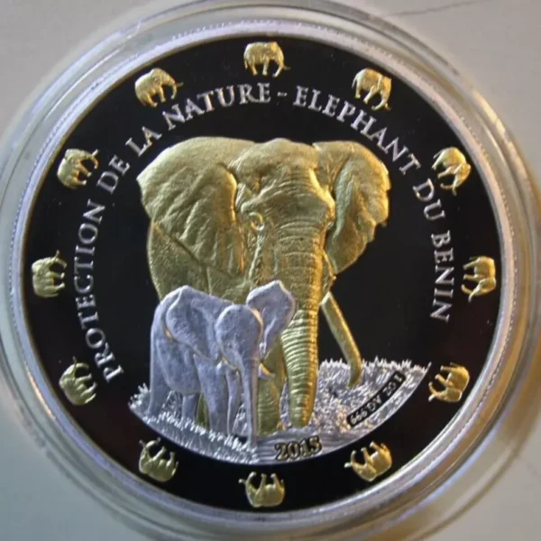 Benin Olifant 1 oz 2015 verguld