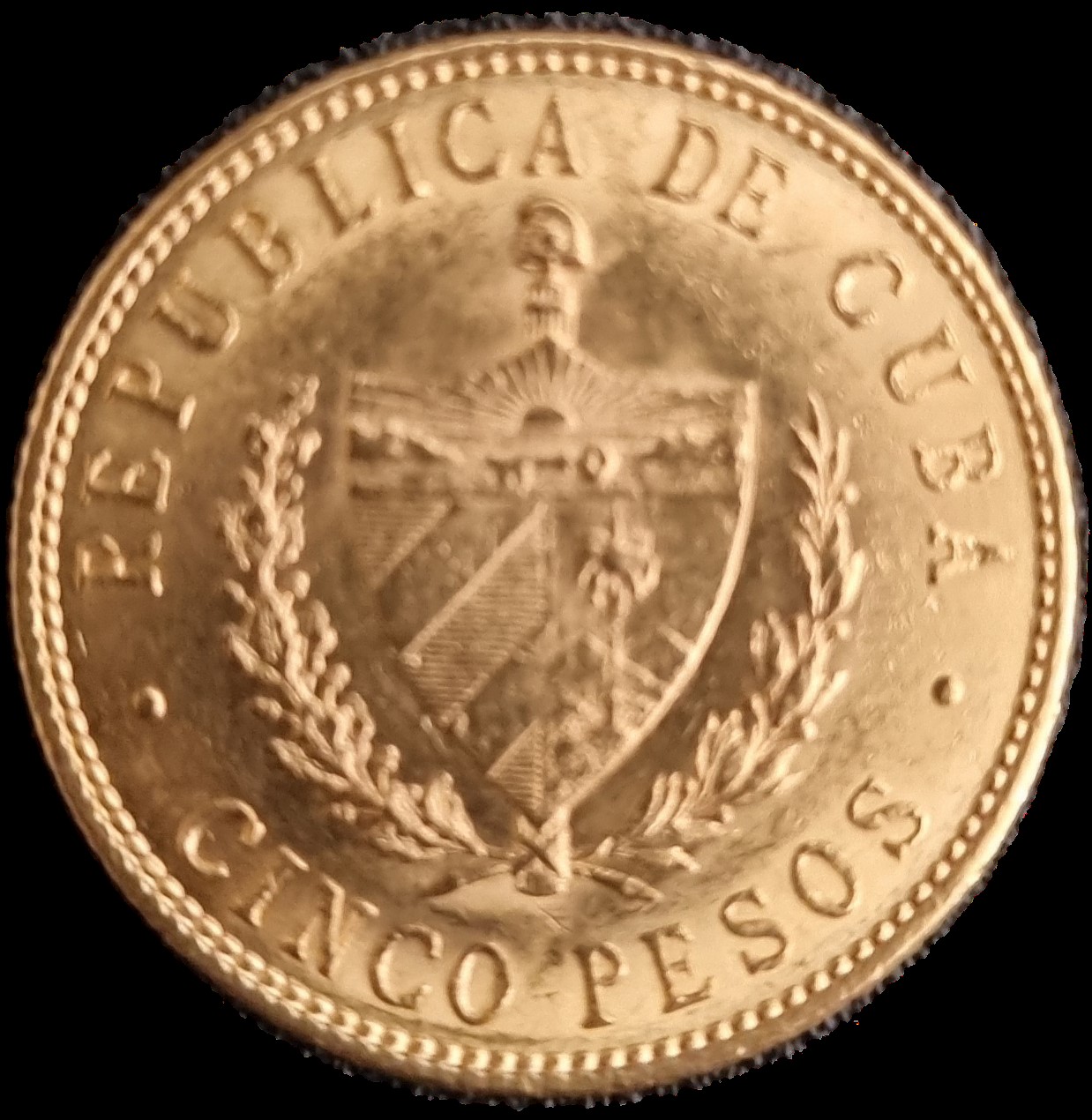 Gouden 5 Pesos Cuba 1916 101munten