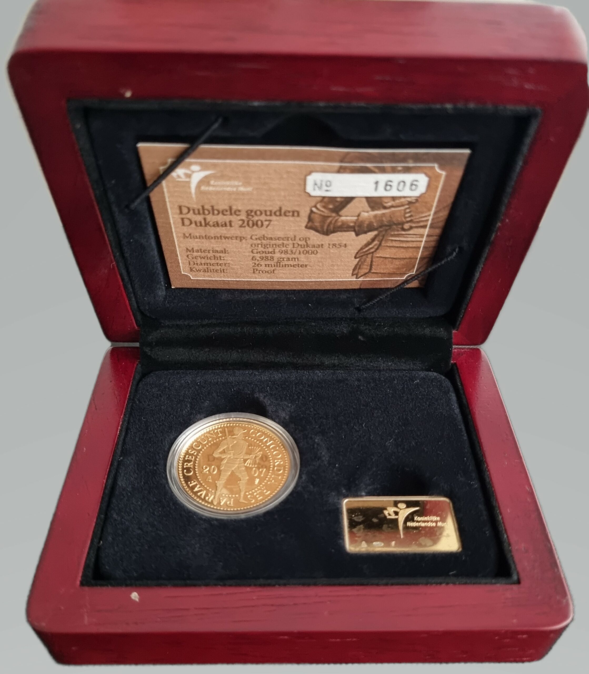 Gouden dubbele dukaat 2007 box open 101munten Dubbele Gouden Dukaat 2007