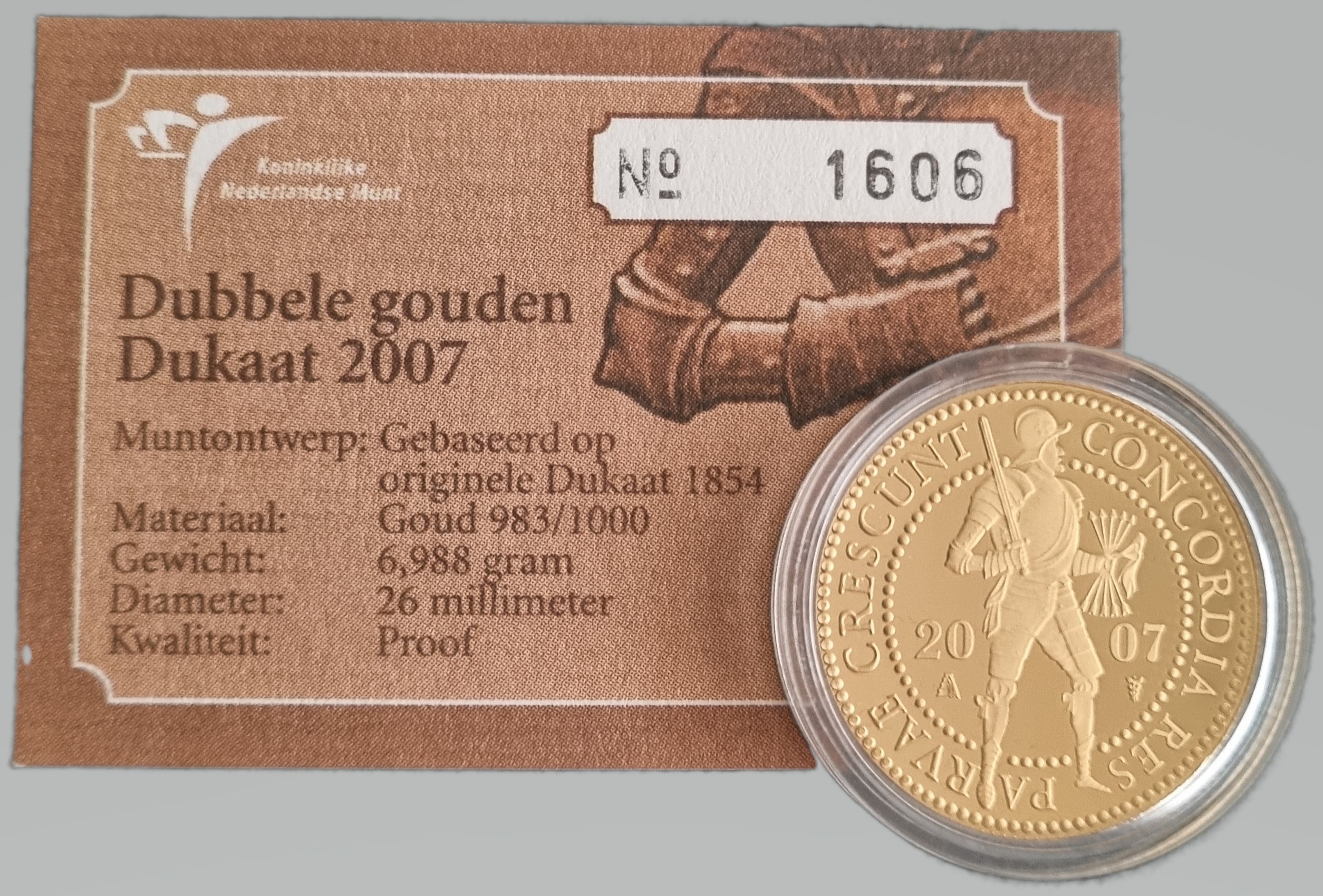 Gouden dubbele dukaat 2007 cert 101munten Dubbele Gouden Dukaat 2007