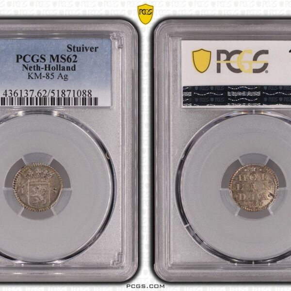 Holland Wapenstuiver 1724 MS62 Top Pop PCGS