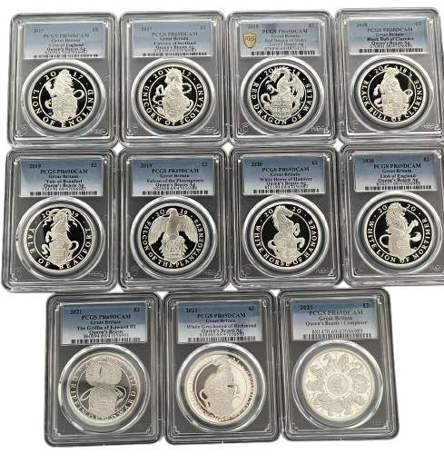 Queen Beast 1 Oz Proof Complete Serie PCGS Graded