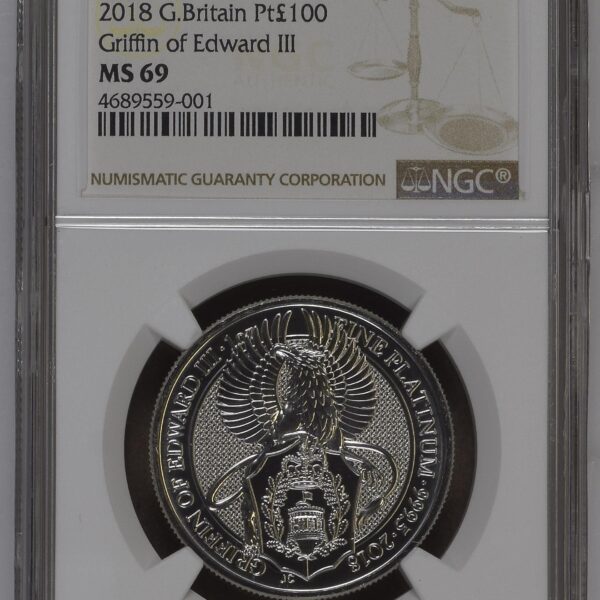 1 oz Platina 2018 Griffin of Edward III, Queen's Beast series
