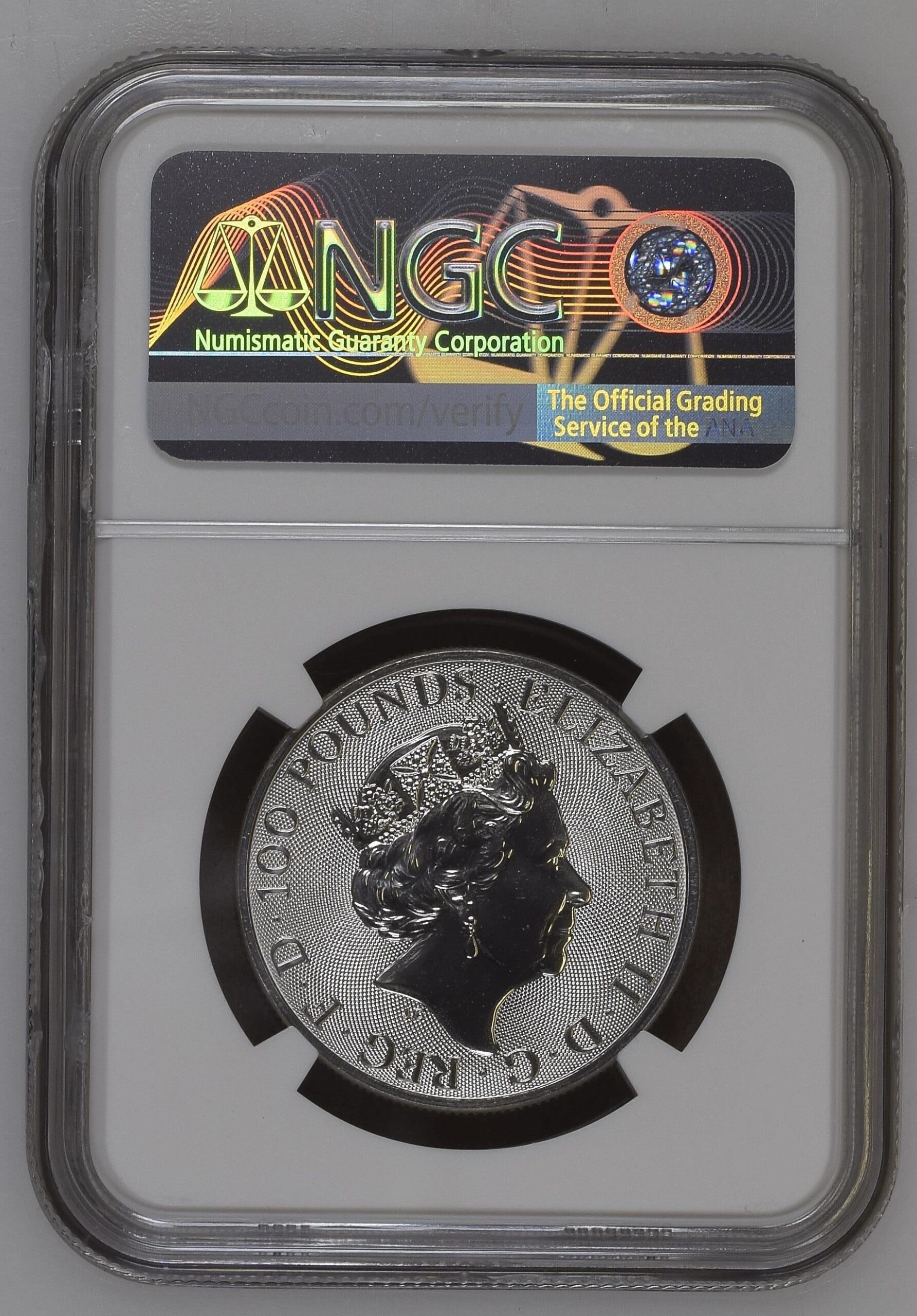 NGC4689559-001_REV 1 oz Platina 2018 Griffin of Edward III, Queen's Beast series