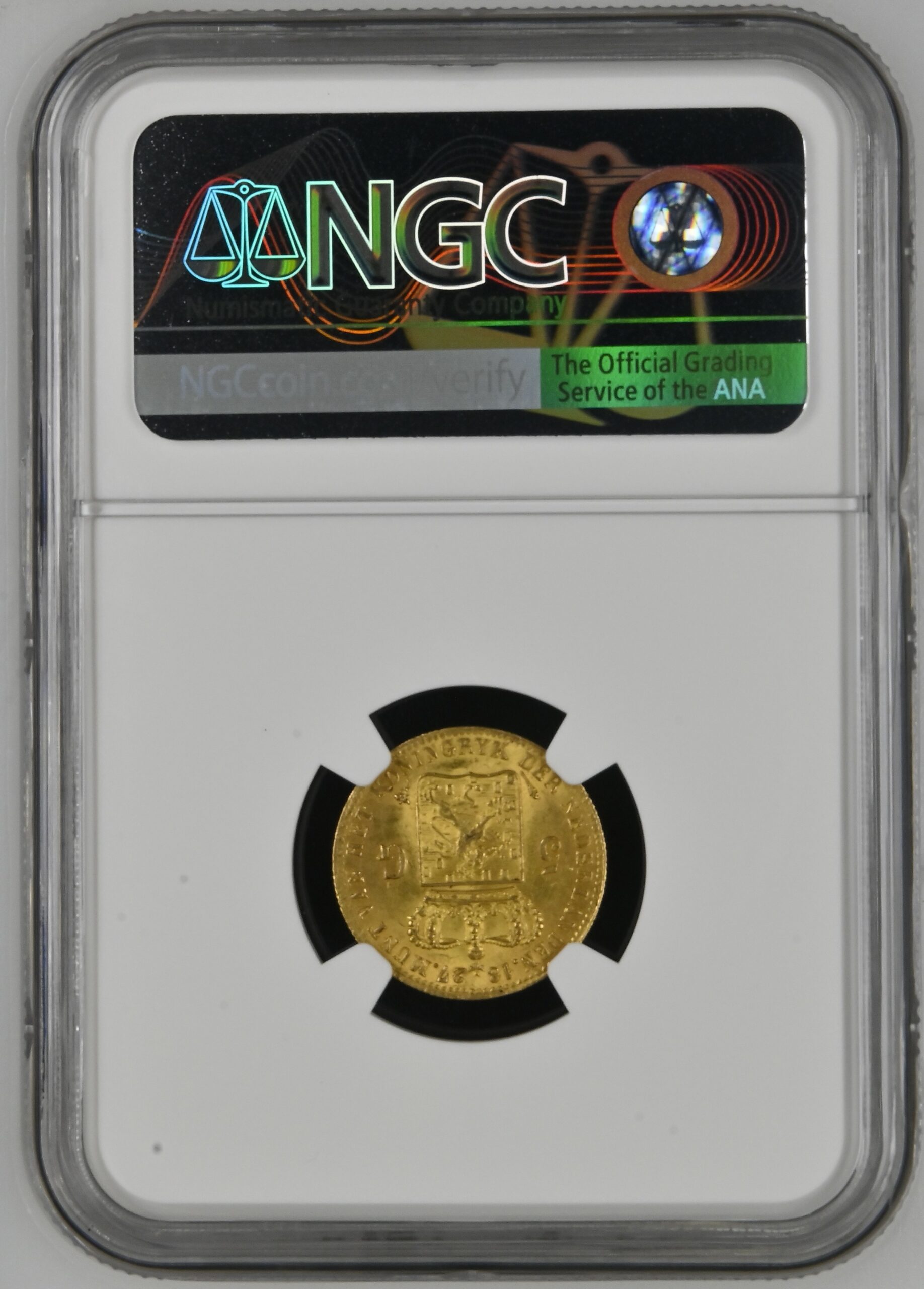 NGC6634405-052_REV 5 gulden 1827 Utrecht MS62 NGC