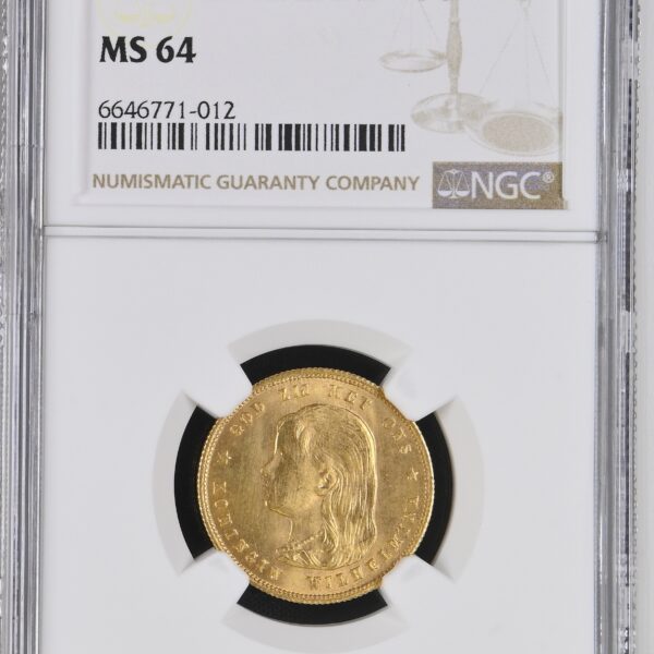 10 gulden 1897 MS64 NGC Losse Parels