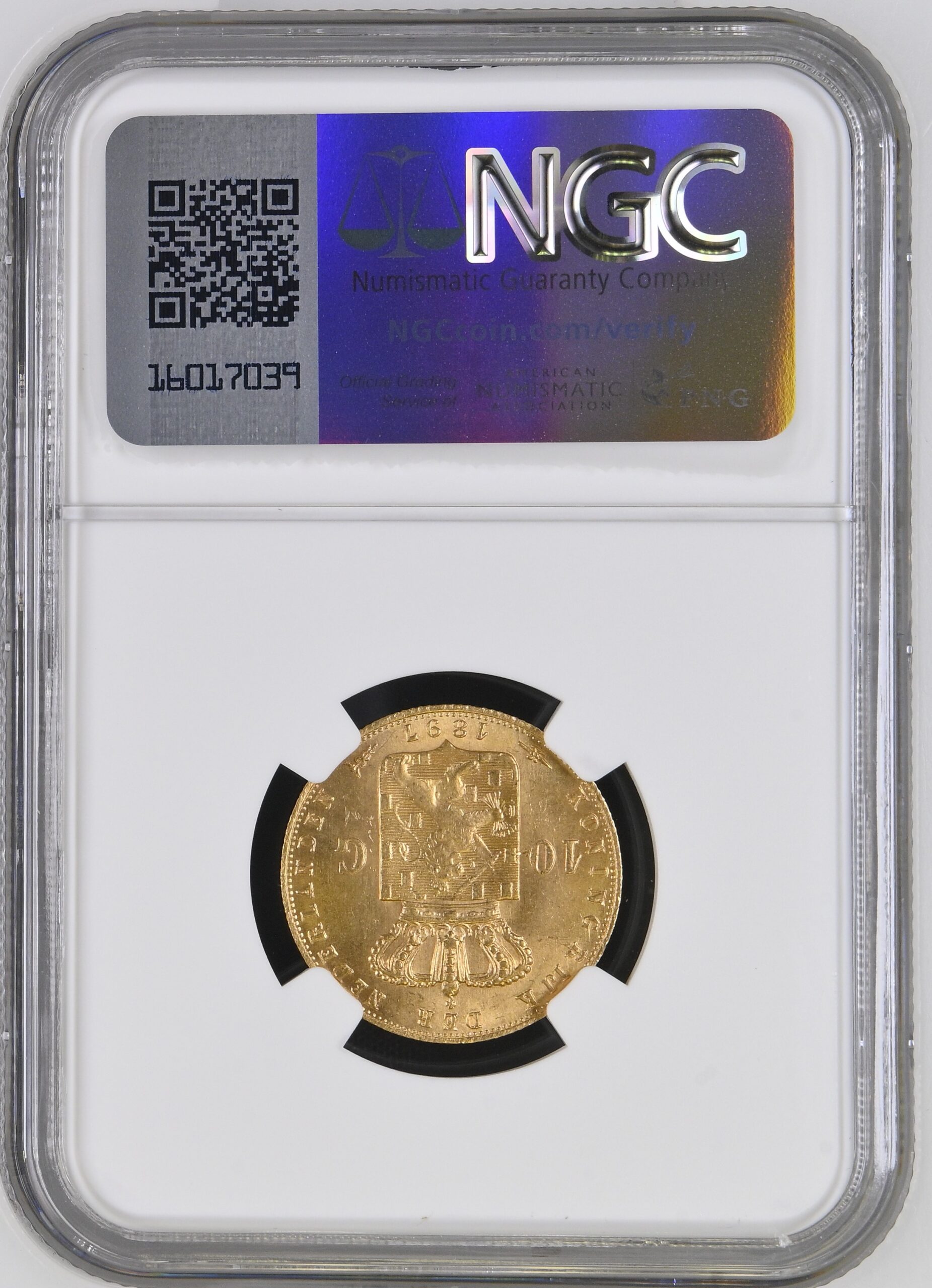 NGC6646771-012_REV 10 gulden 1897 MS64 NGC Losse Parels