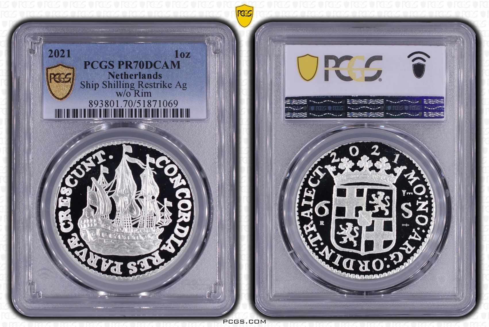 Scheepjesschelling 2021 Utrecht PR70DCAM PCGS Scheepjesschelling 2021 Utrecht PR70DCAM PCGS