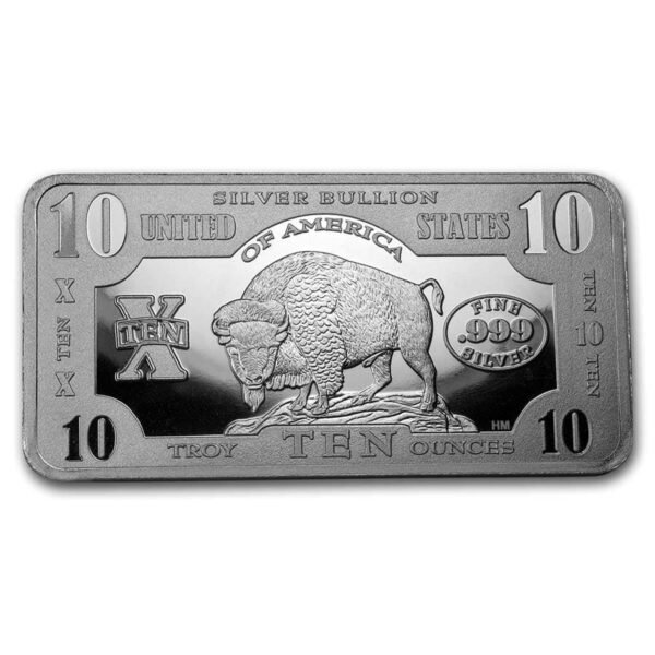 10 oz zilverbaar American Bison