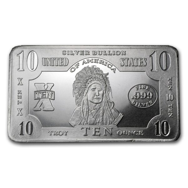 10 oz zilverbaar Indian Chief