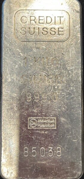 Credit Suisse 1 kg zilverbaar