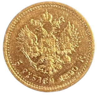 Gouden 5 Roebel Rusland (1886-1894)