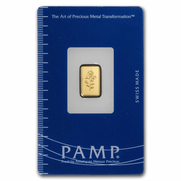 Pamp Suisse 1 gram goudbaar Roos