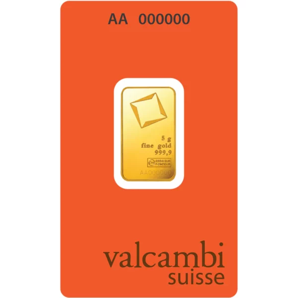 Valcambi 5 gram goudbaar