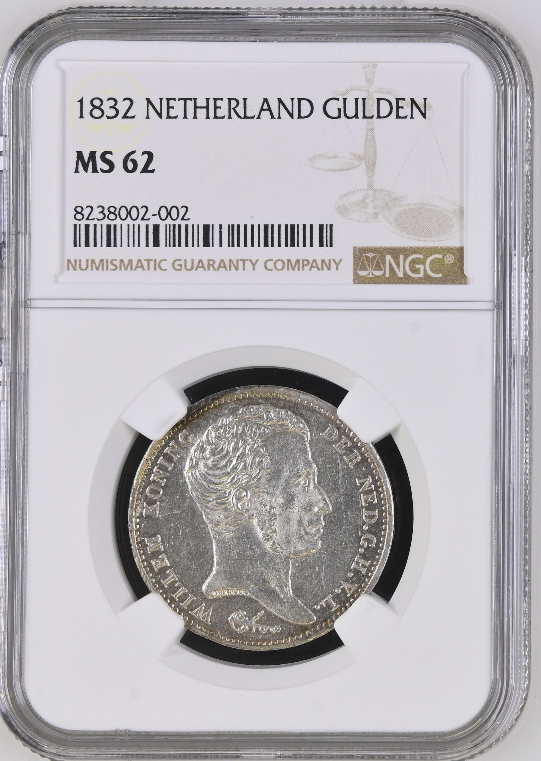 1 Gulden 1832 – NGC MS62 1 Gulden 1832 – NGC MS62