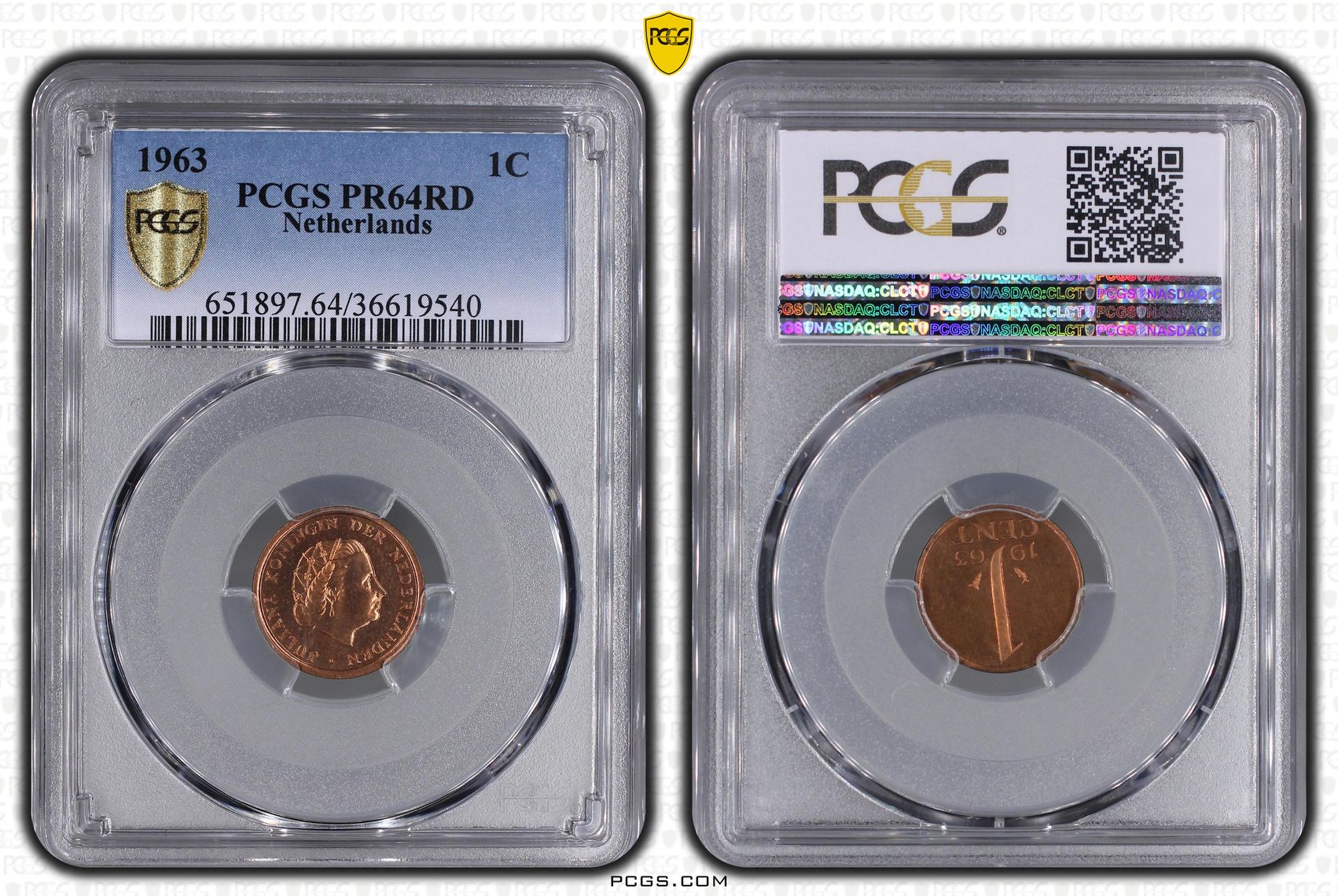 1 cent 1963 Proof PR64 RD PCGS 1 cent 1963 Proof PR64 RD PCGS