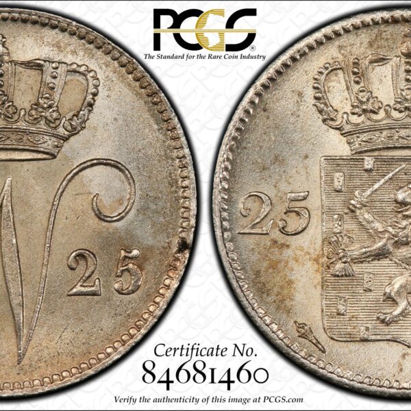 25 cent 1825 Utrecht MS65 PCGS