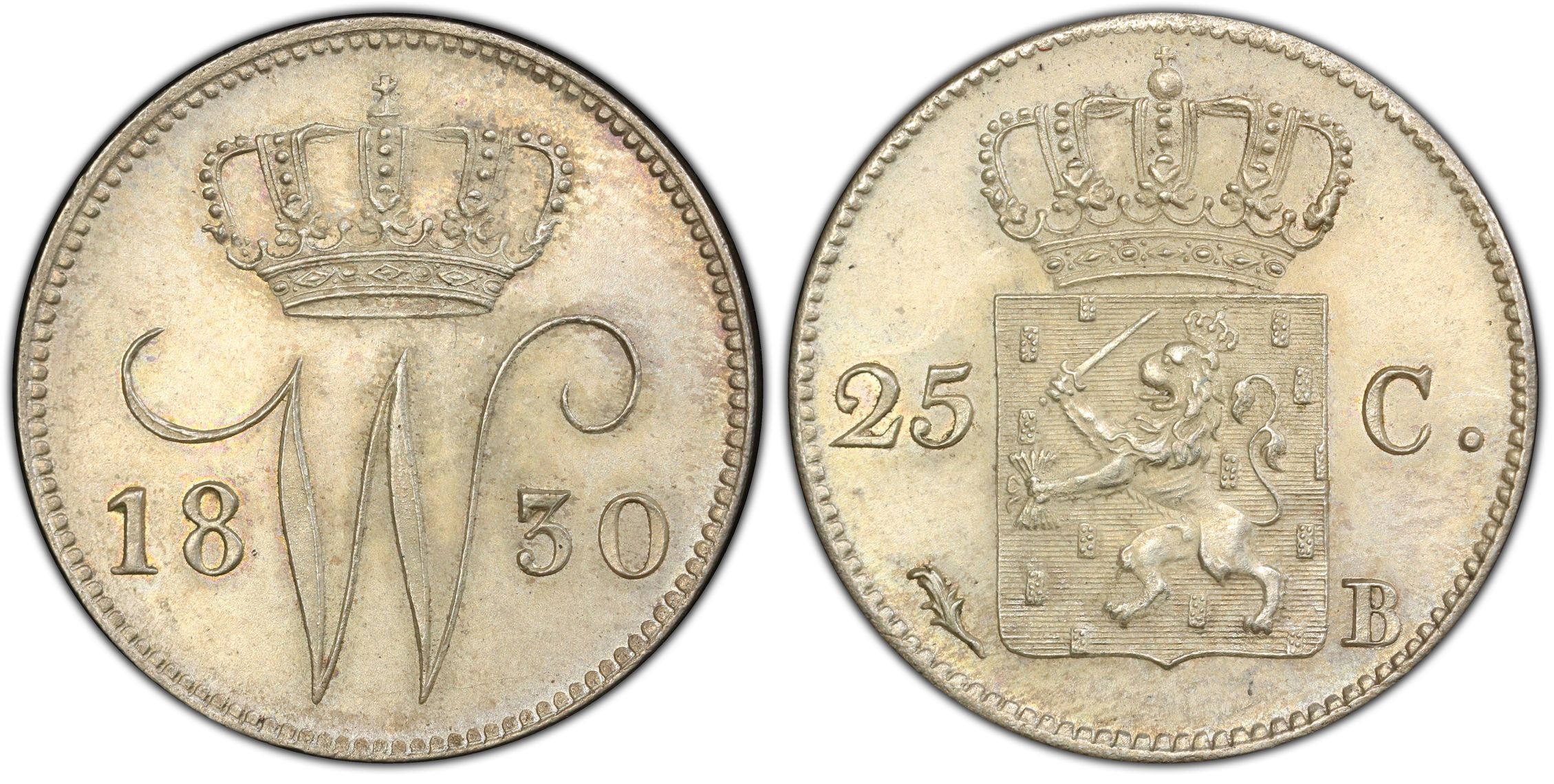 25 cent 1830 Brussel MS63 PCGS 25 cent 1830 Brussel MS63 PCGS