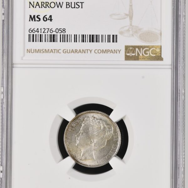 25 cent 1901 MS64 NGC Smalle Hals