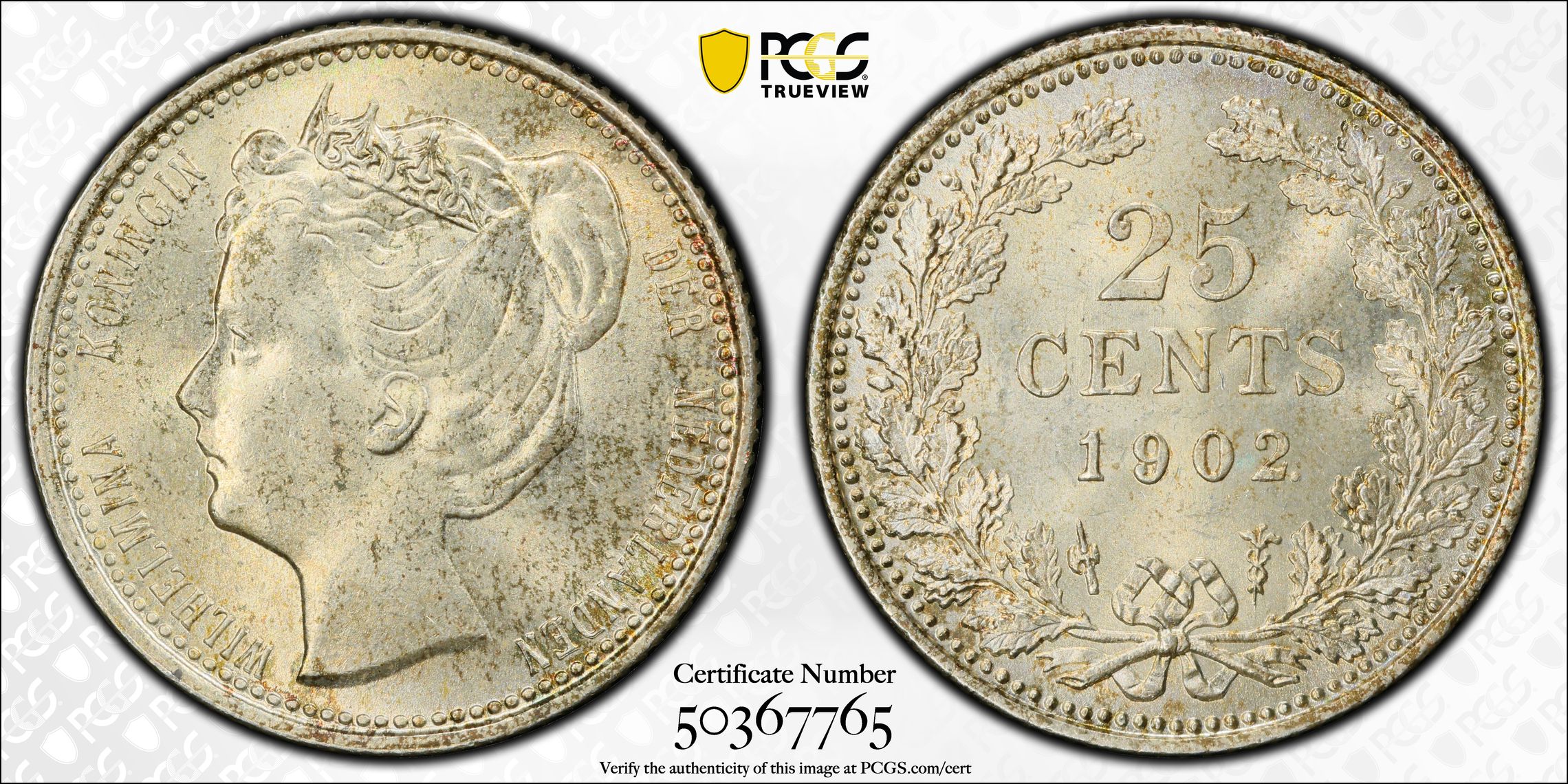 25 cent 1902 MS65 PCGS.1