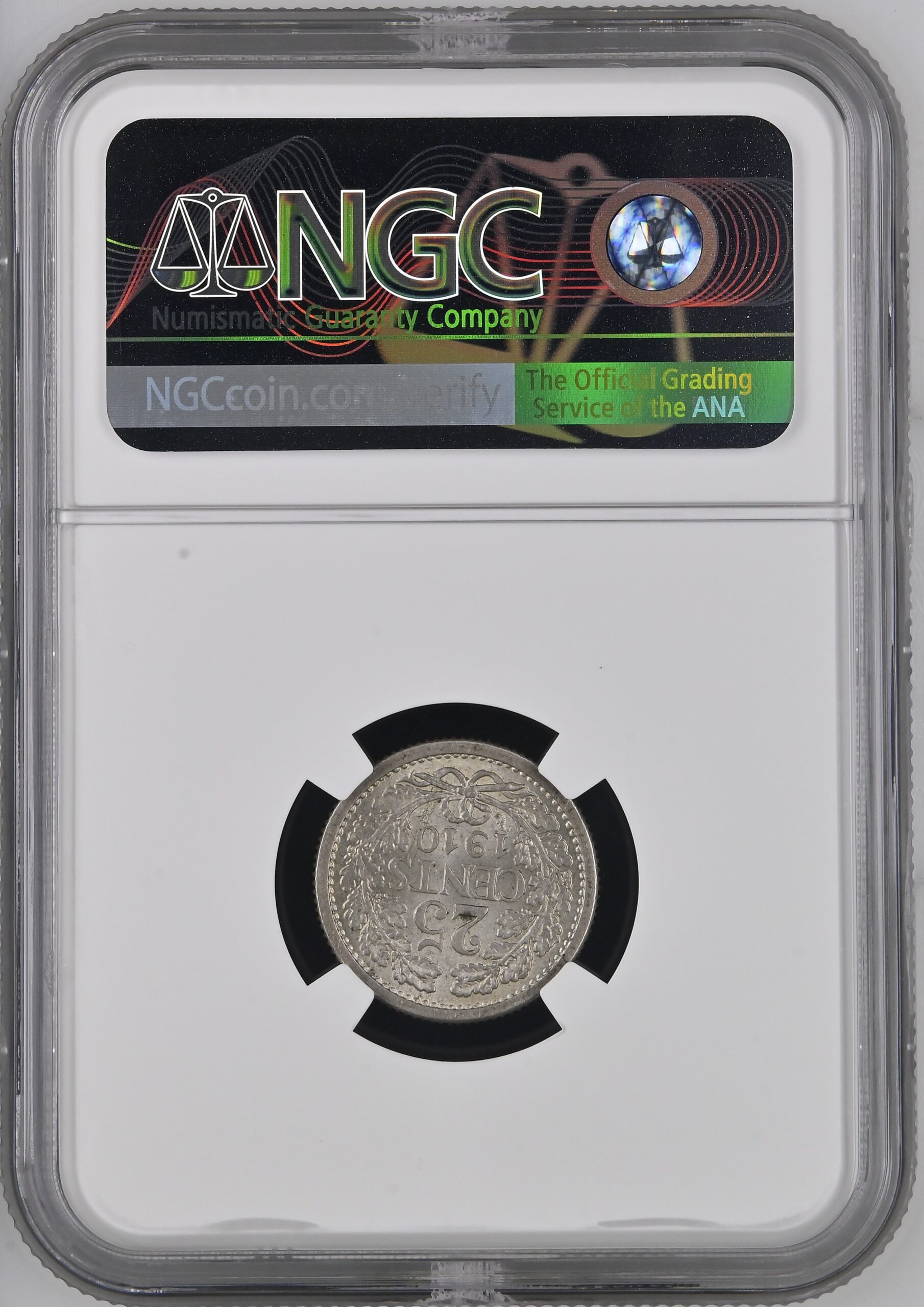 25 cent 1910 MS64 NGC.1 25 cent 1910 MS64 NGC