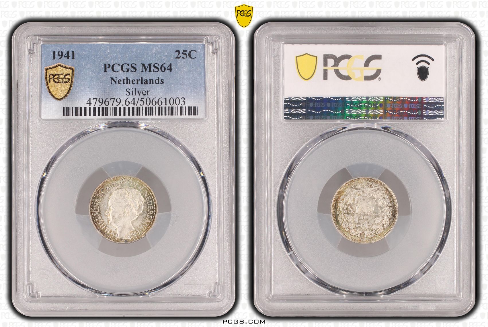 25 cent 1941 MS64 PCGS met patina 25 cent 1941 MS64 PCGS met patina