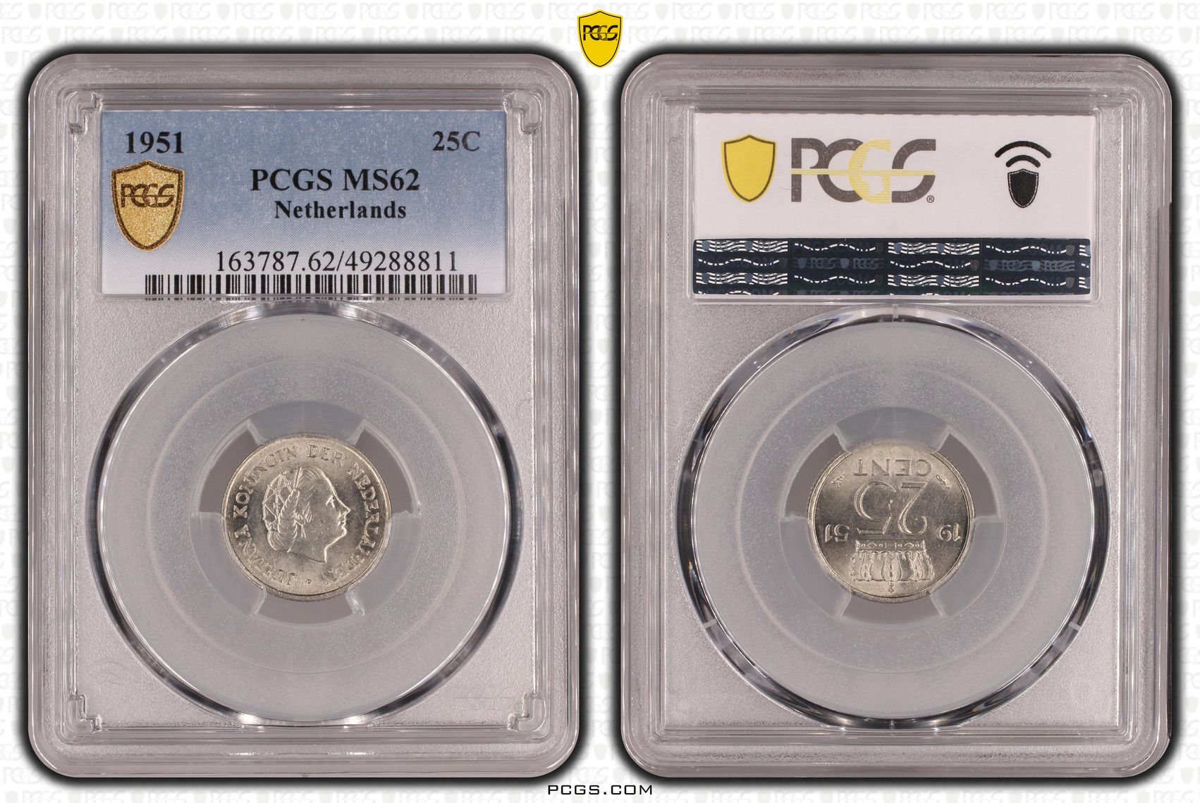 25 cent 1951 MS62 PCGS Juliana 25 cent 1951 MS62 PCGS Juliana