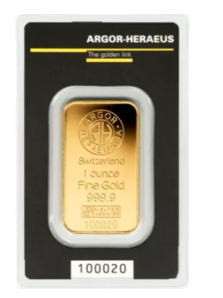 1 oz goudbaar Argor