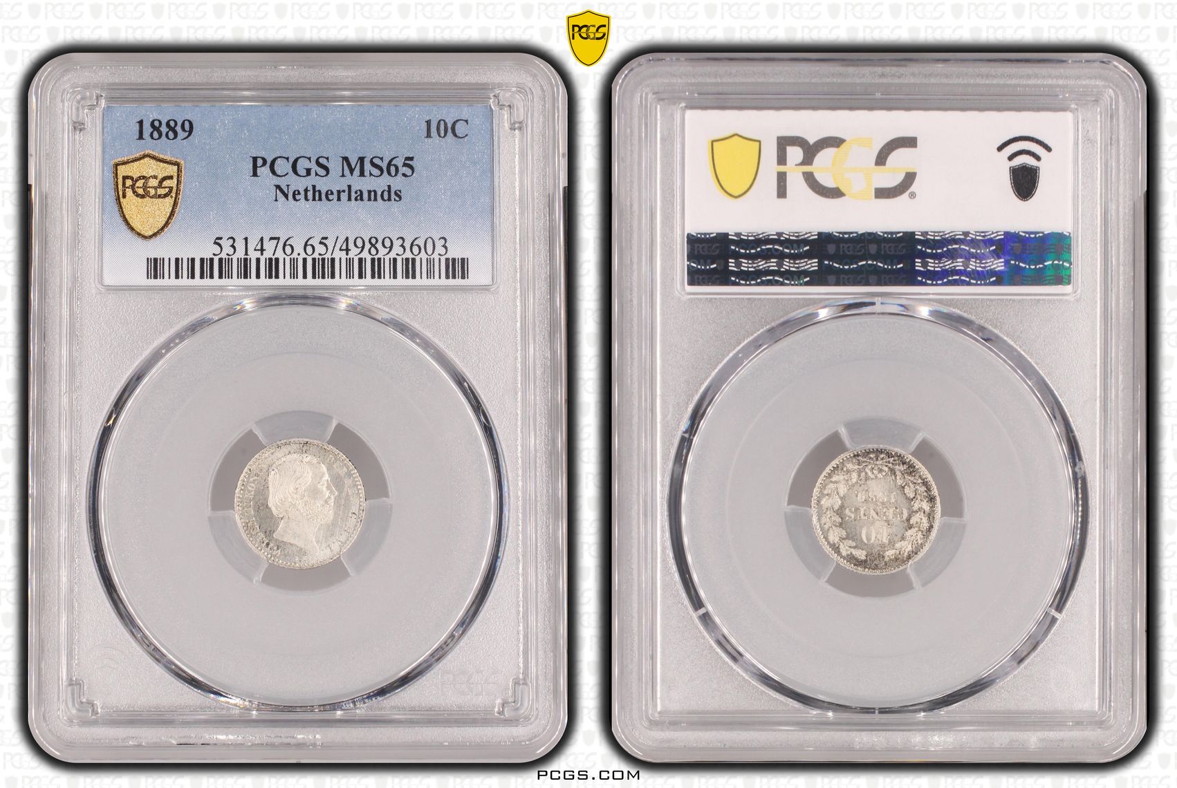 AyVjC350FUiYEvN6NeelIA 10 cent 1889 MS65 PCGS