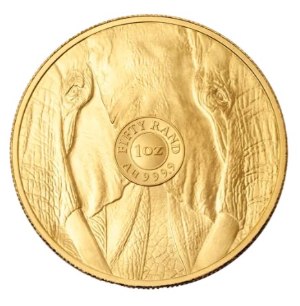 Gouden Big 5 Olifant 1 oz 2025 back 101munten Gouden Big five Elephant serie 1 oz 2025