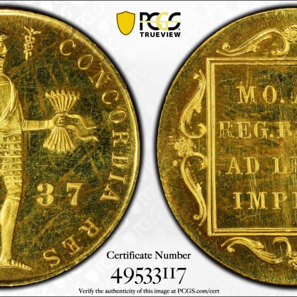 Gouden dukaat 1937 proof PR64CAM