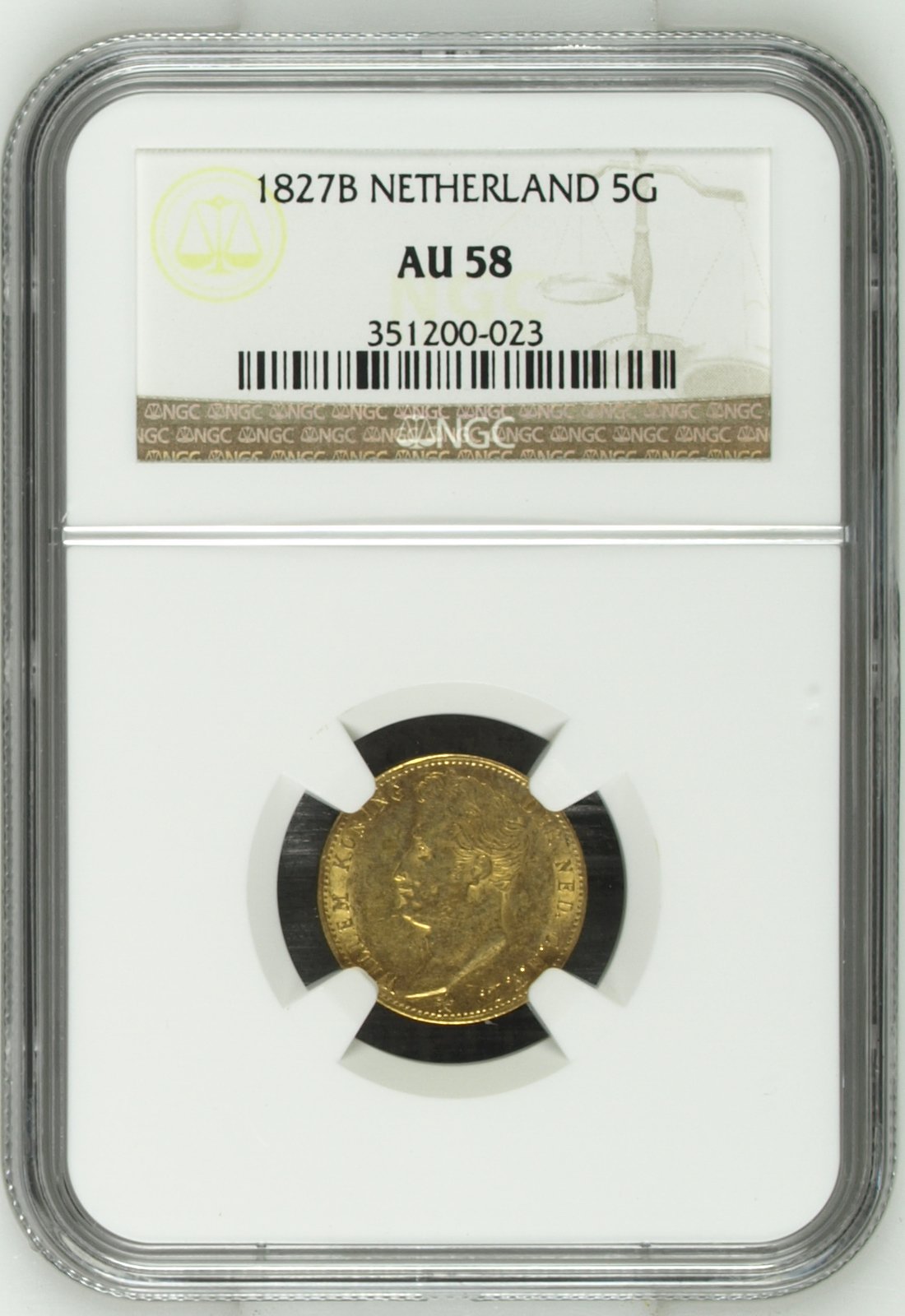 NGC351200-023_OBV 5 gulden 1827 Brussel AU58 NGC