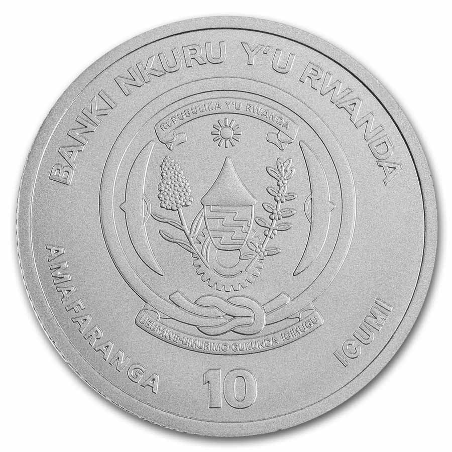 Rwanda Nautical HMS Victory 0.08333oz back 101munten Victory 1/12 oz