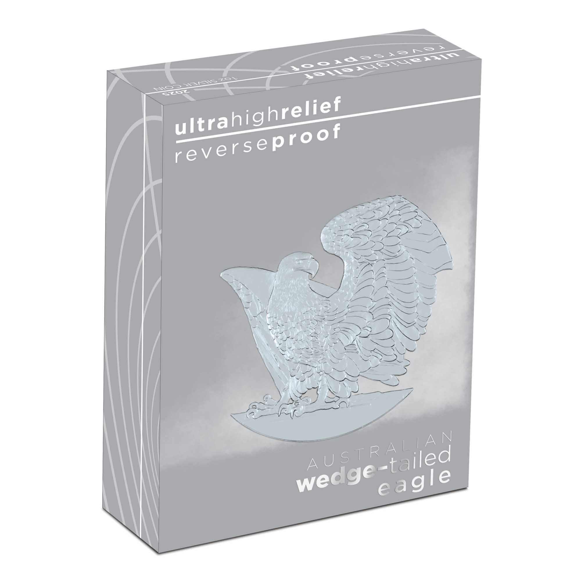Wedge Tailed Eagle 1 oz 2025 Ultra High Relief Proof buiten doos101munten Wedge tailed eagle 1 oz 2025