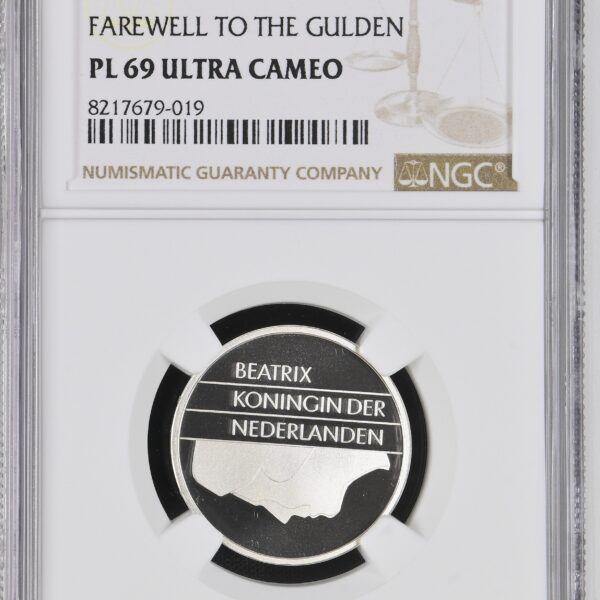 Zilveren 1 gulden 2001 PL69 UCAM NGC