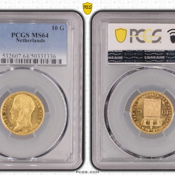 10 gulden 1840 MS64 PCGS