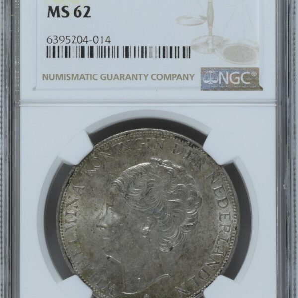 2.5 gulden 1939 MS62 NGC