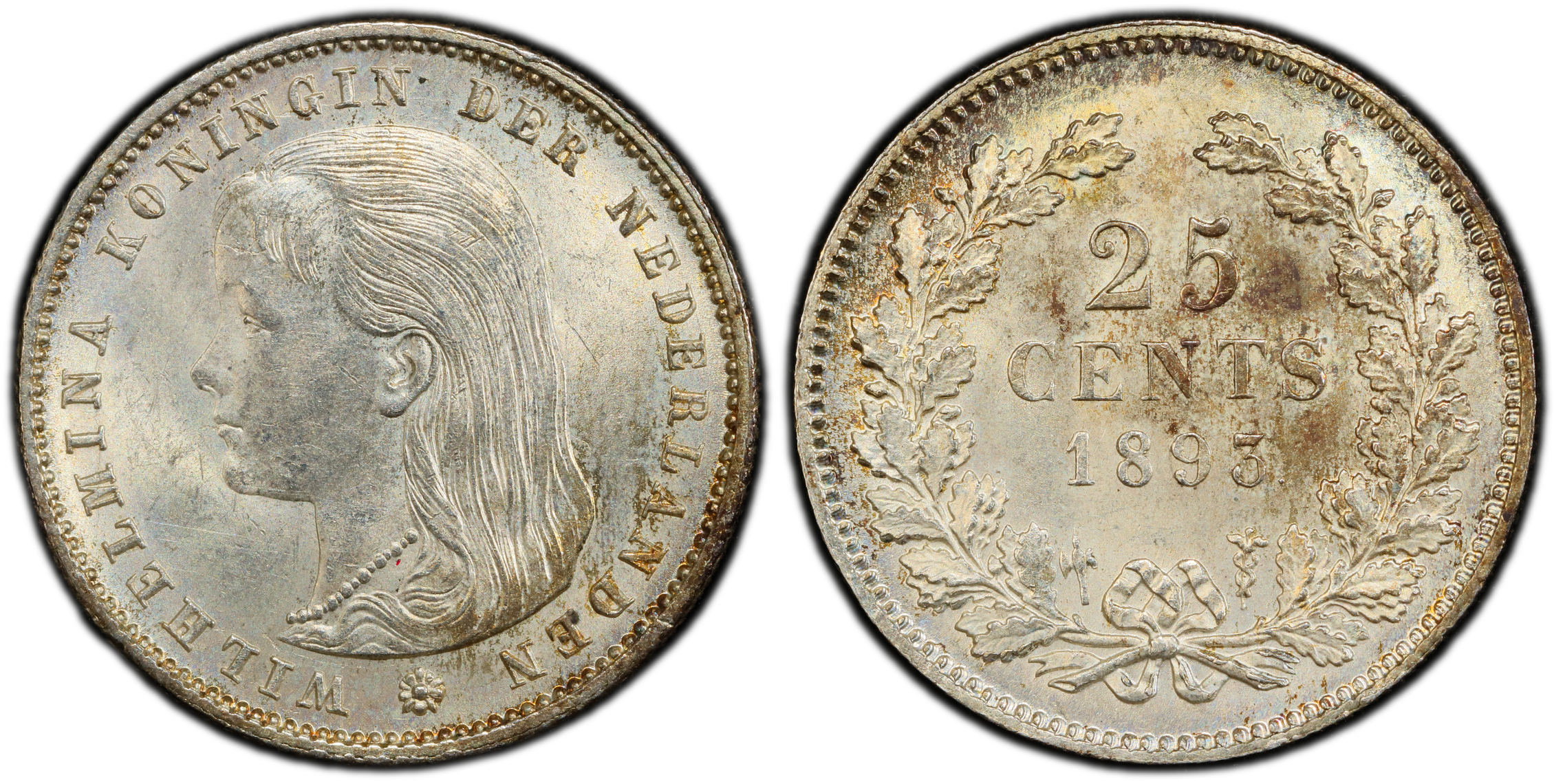 25 cent 1893 met punt MS64 PCGS.1 25 cent 1893 met punt MS64 PCGS