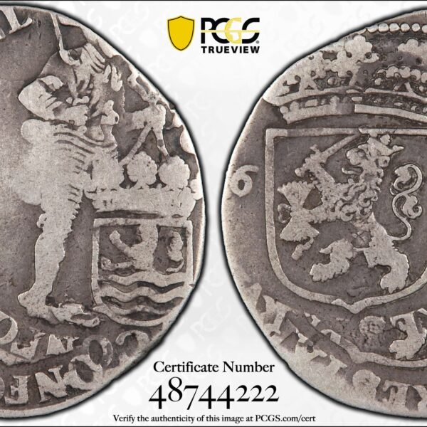 Provincie Zeeland Zilveren Dukaat 1694 – Misslag / Dubbelslag | PCGS F15