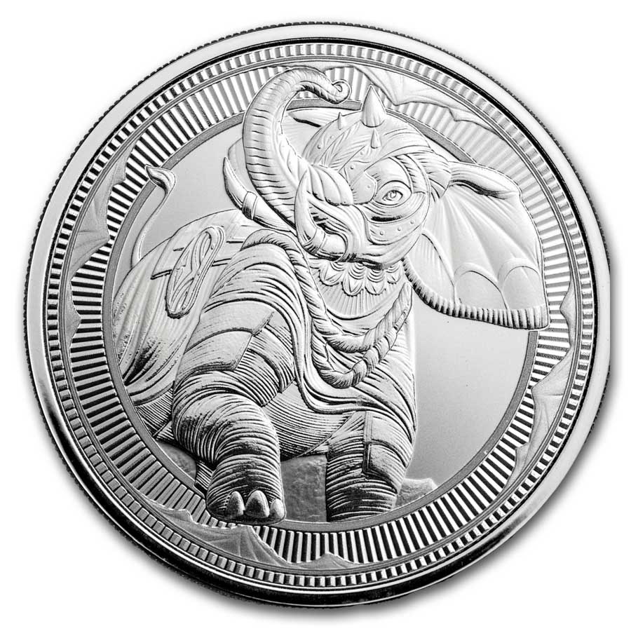 Gibraltar War Elephant 1 oz 2023 front 101munten Gibraltar War Elephant 1 oz 2023