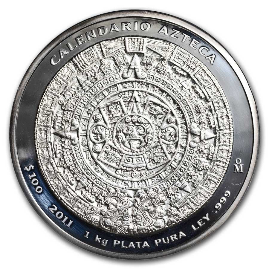 Mexico Aztec 1 kg 2011 front 101munten Azteken Kalender
