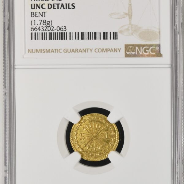 Provincie Holland Gouden Pijl-of Bezemstuiver 1745 NGC UNC Details