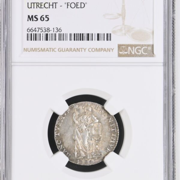 Nederland West-Indië - Utrecht 1/4 of kwart gulden 1794 "FOED" NGC MS65